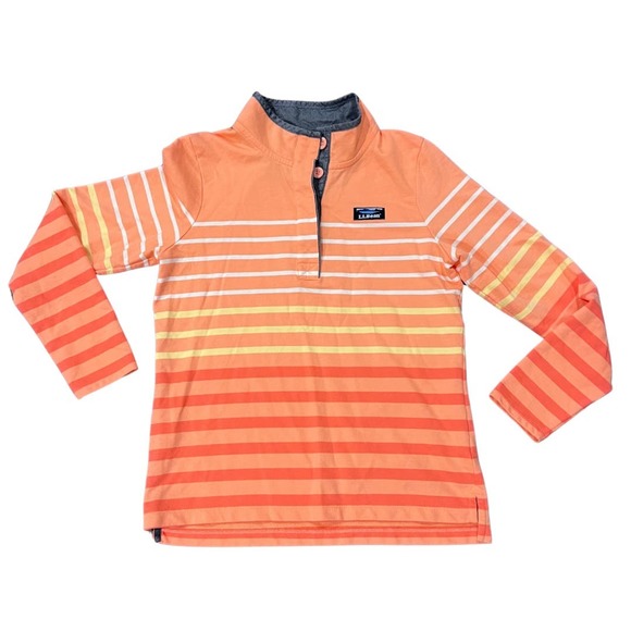 L.L. Bean Tops - LL Bean Striped Rugby Polo Pullover Size Small